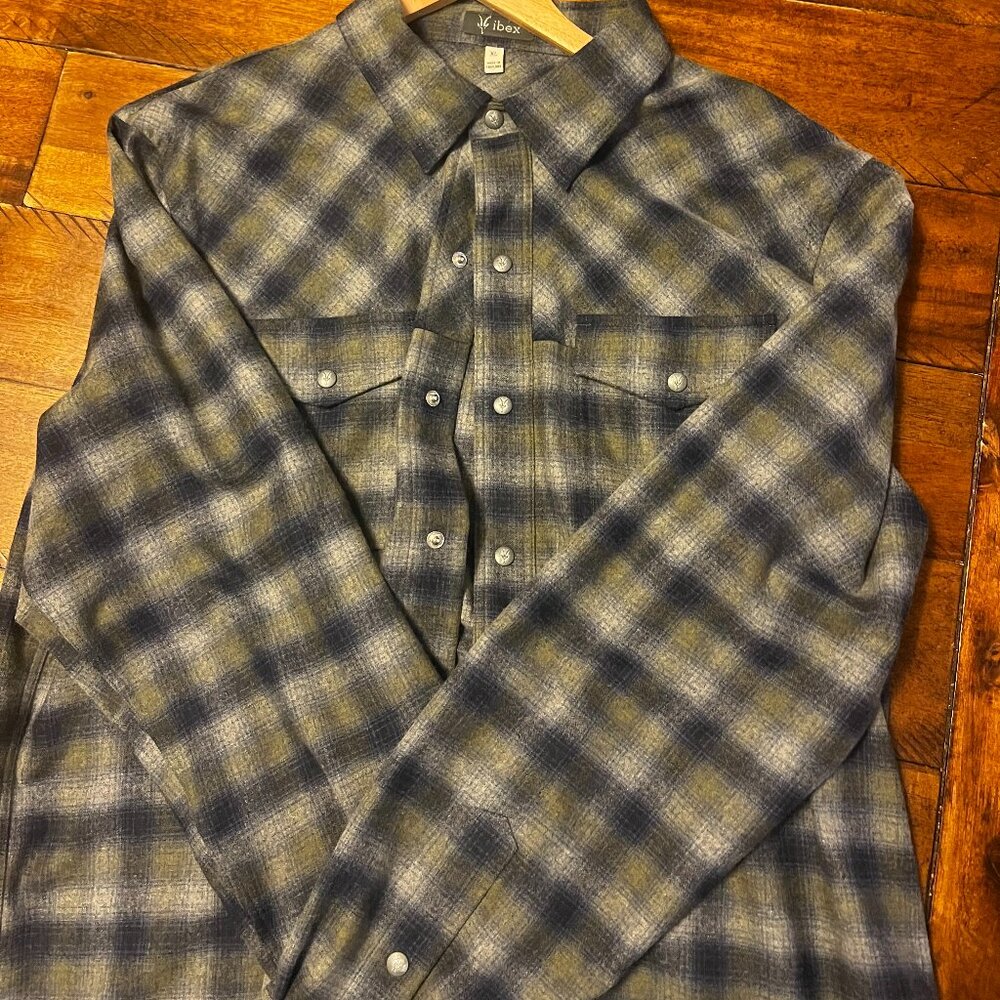 Ibex Taos Wool Blend Plaid Snap Shirt
